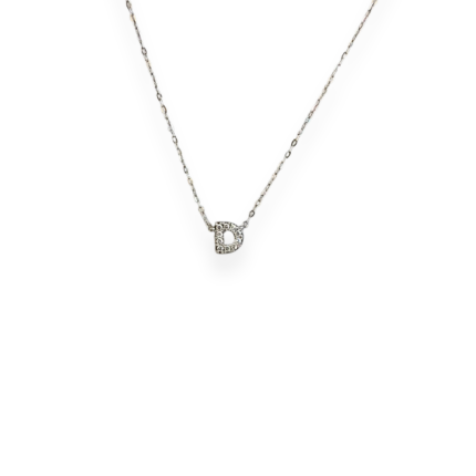 Collar de iniciales de diamantes